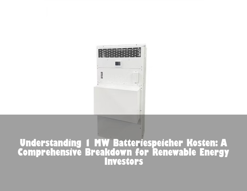 Understanding 1 MW Batteriespeicher Kosten: A Comprehensive Breakdown for Renewable Energy Investors