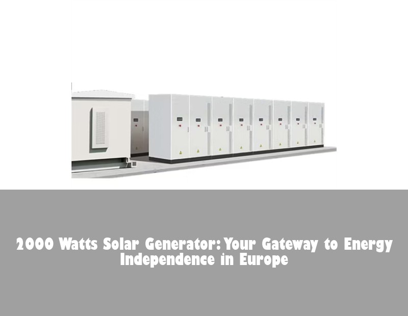 2000 Watts Solar Generator: Your Gateway to Energy Independence in Europe