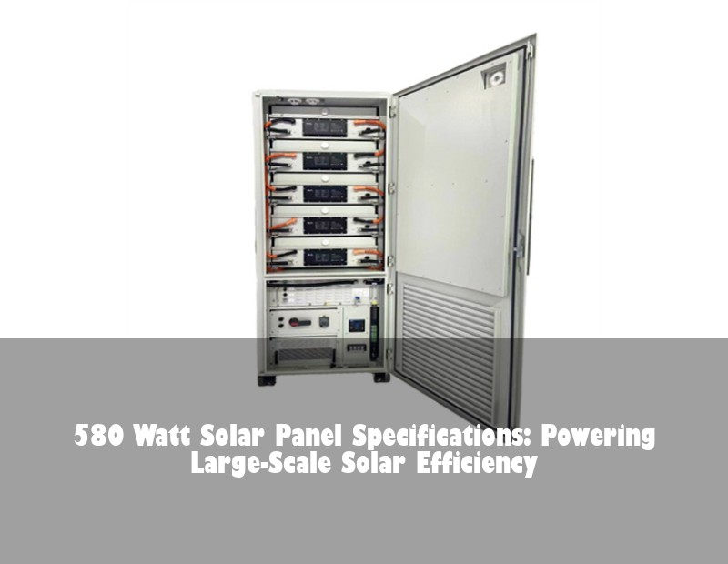 580 Watt Solar Panel Specifications: Powering Large-Scale Solar Efficiency