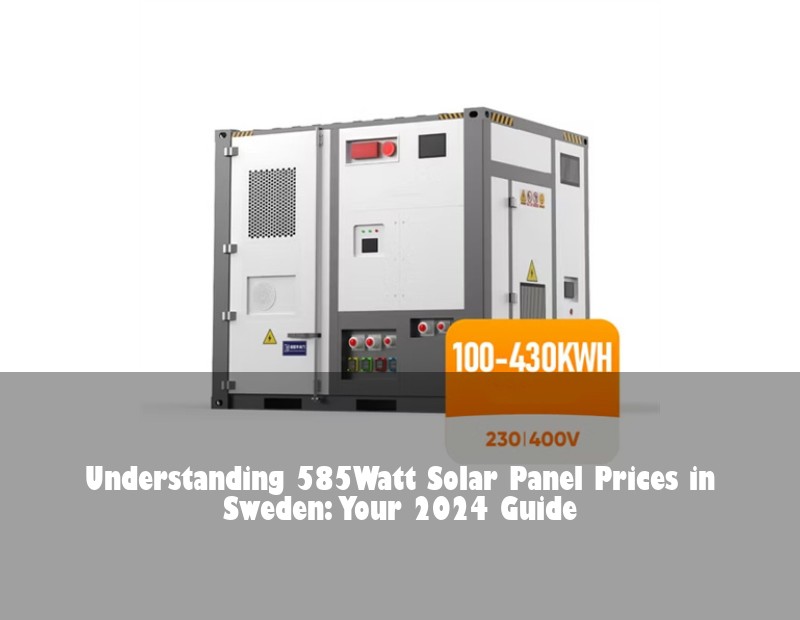 Understanding 585Watt Solar Panel Prices in Sweden: Your 2024 Guide