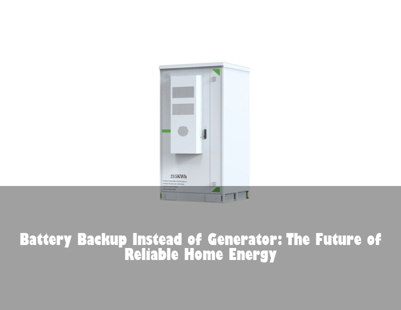 Battery Backup Instead of Generator: The Future of Reliable Home Energy