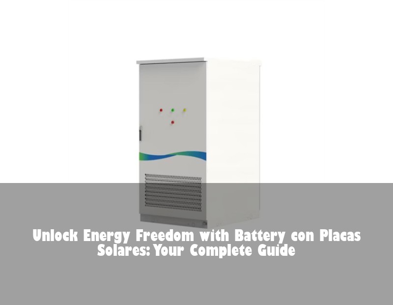 Unlock Energy Freedom with Battery con Placas Solares: Your Complete Guide