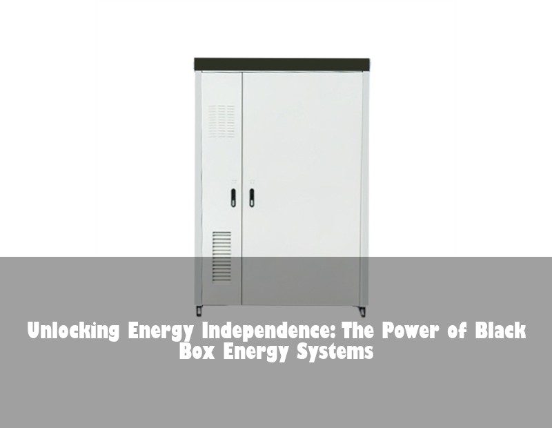 Unlocking Energy Independence: The Power of Black Box Energy Systems