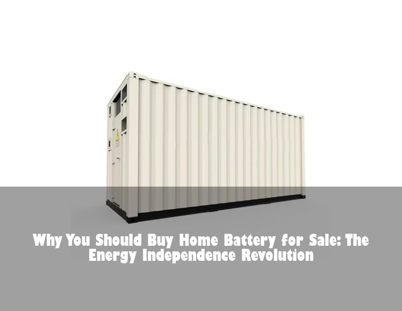 Why You Should Buy Home Battery for Sale: The Energy Independence Revolution