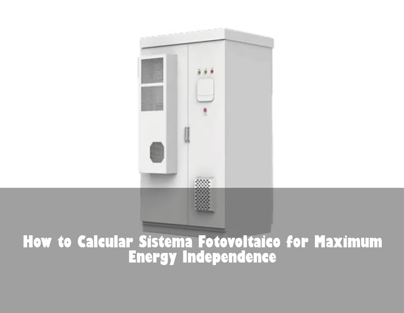 How to Calcular Sistema Fotovoltaico for Maximum Energy Independence
