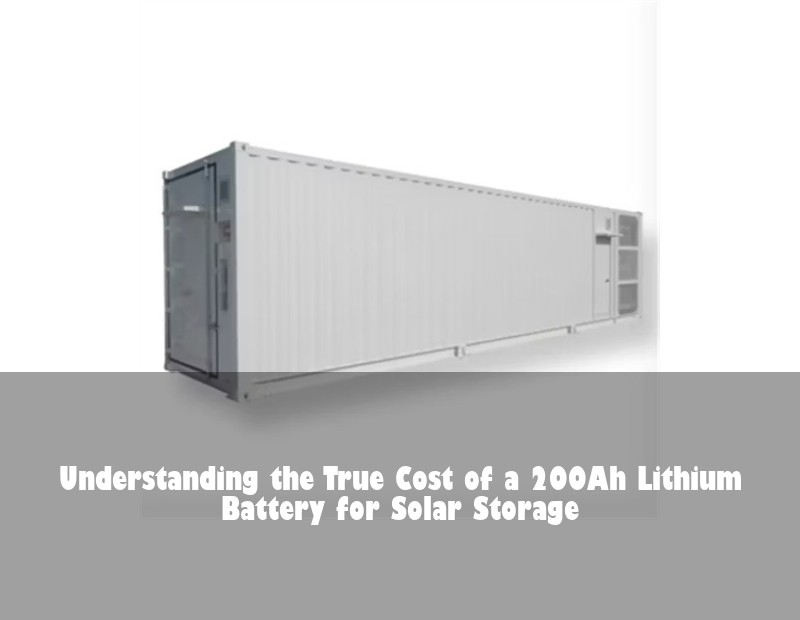 Understanding the True Cost of a 200Ah Lithium Battery for Solar Storage