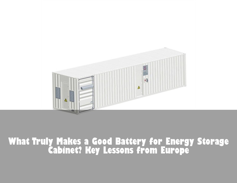 What Truly Makes a Good Battery for Energy Storage Cabinet? Key Lessons from Europe