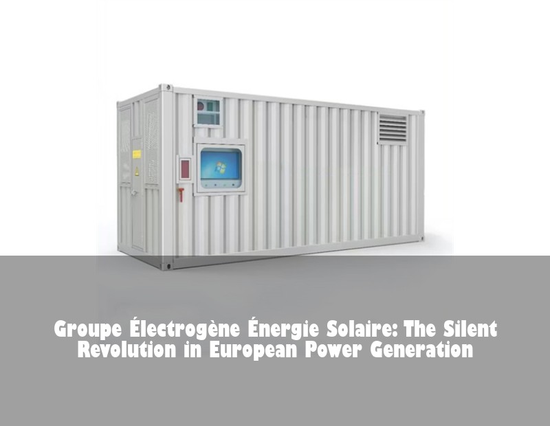 Groupe Électrogène Énergie Solaire: The Silent Revolution in European Power Generation