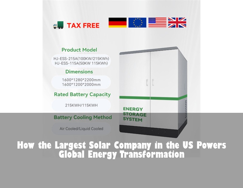 How the Largest Solar Company in the US Powers Global Energy Transformation