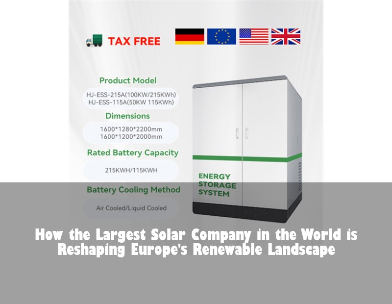 How the Largest Solar Company in the World is Reshaping Europe's Renewable Landscape | HJ Energy Storage News