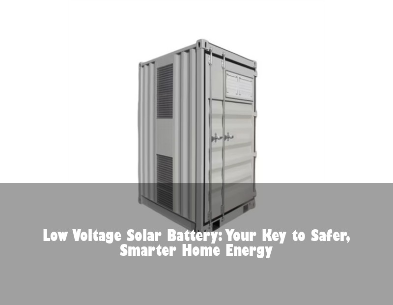 Low Voltage Solar Battery: Your Key to Safer, Smarter Home Energy | HJ Energy Storage News