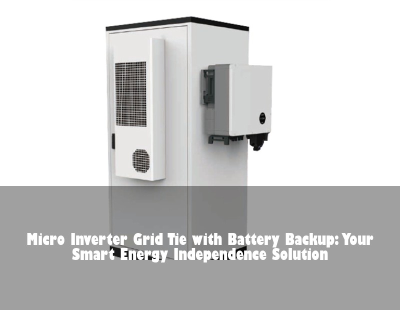 Micro Inverter Grid Tie with Battery Backup: Your Smart Energy Independence Solution