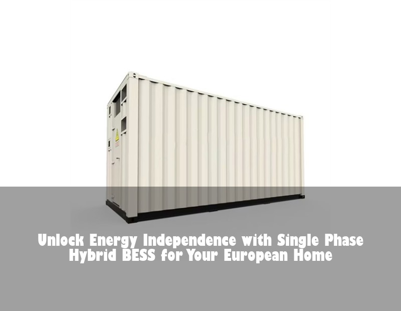 Unlock Energy Independence with Single Phase Hybrid BESS for Your European Home