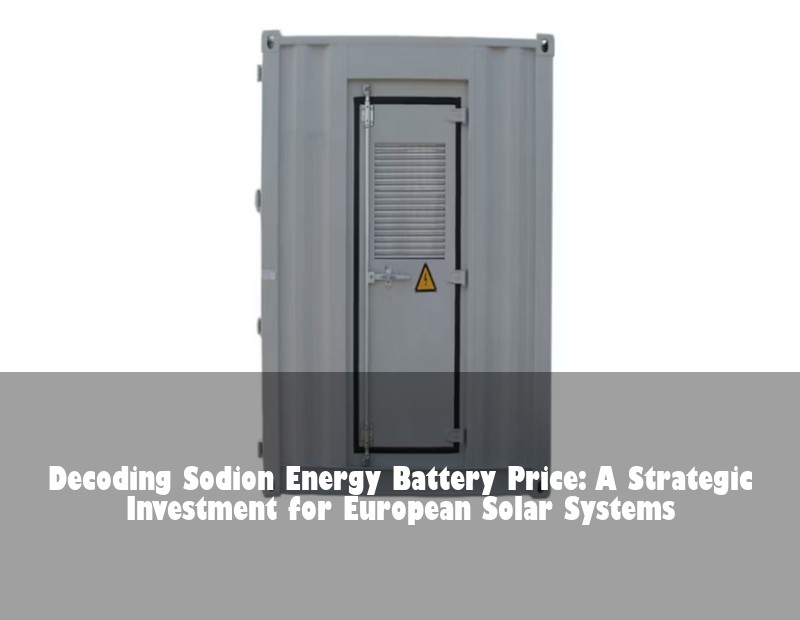 Decoding Sodion Energy Battery Price: A Strategic Investment for European Solar Systems