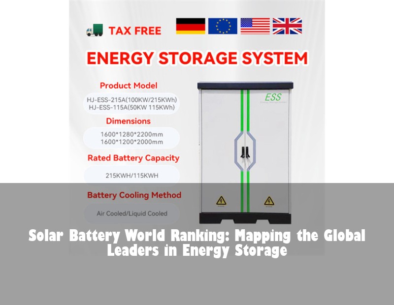 Solar Battery World Ranking: Mapping the Global Leaders in Energy Storage