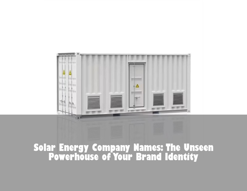 Solar Energy Company Names: The Unseen Powerhouse of Your Brand Identity | HJ Energy Storage News