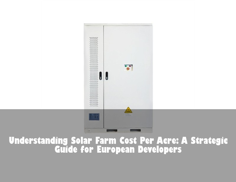 Understanding Solar Farm Cost Per Acre: A Strategic Guide for European Developers