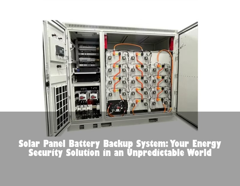 Solar Panel Battery Backup System: Your Energy Security Solution in an Unpredictable World