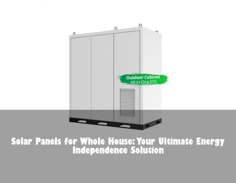 Solar Panels for Whole House: Your Ultimate Energy Independence Solution