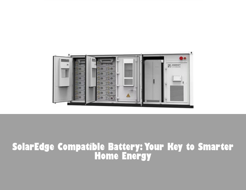 SolarEdge Compatible Battery: Your Key to Smarter Home Energy