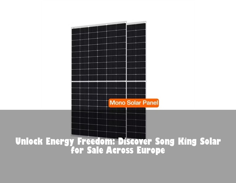 Unlock Energy Freedom: Discover Song King Solar for Sale Across Europe