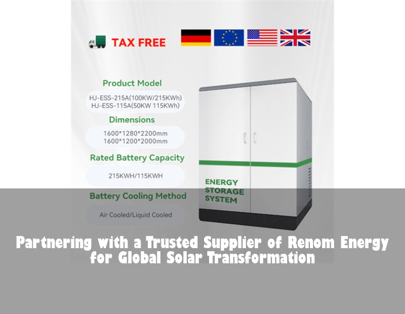 Partnering with a Trusted Supplier of Renom Energy for Global Solar Transformation