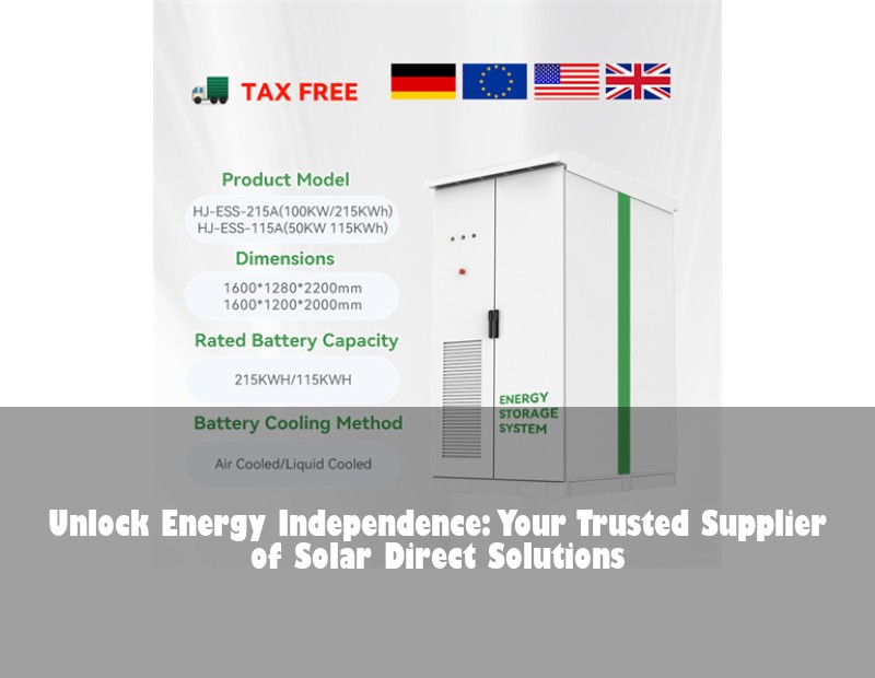 Unlock Energy Independence: Your Trusted Supplier of Solar Direct Solutions
