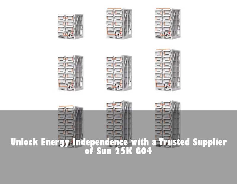 Unlock Energy Independence with a Trusted Supplier of Sun 25K G04