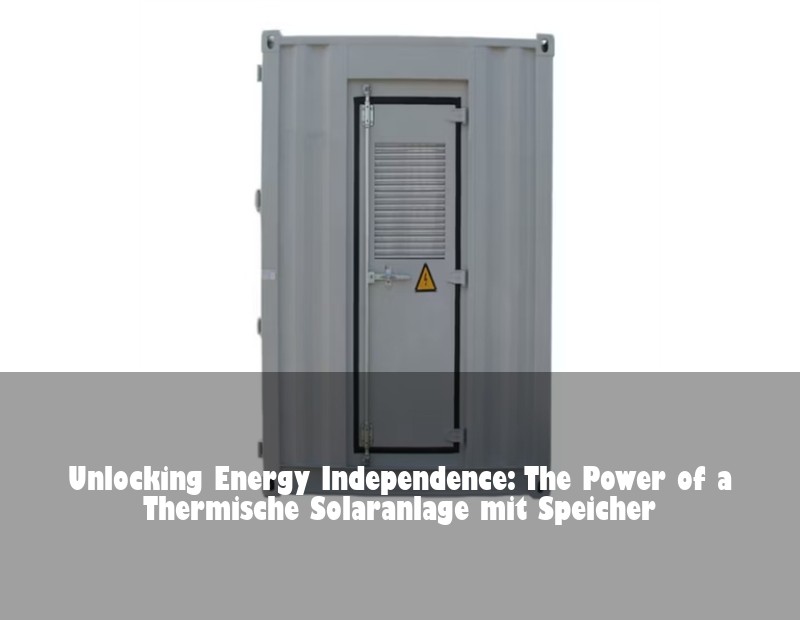 Unlocking Energy Independence: The Power of a Thermische Solaranlage mit Speicher