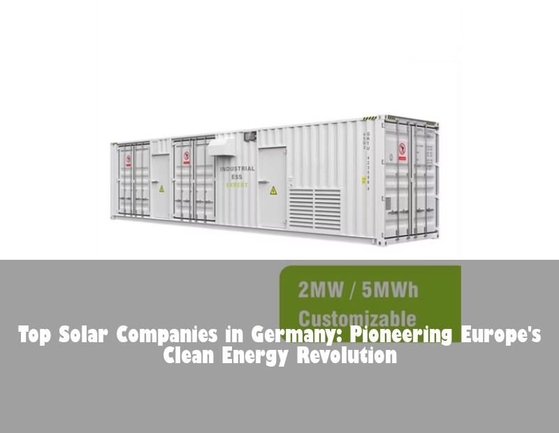 Top Solar Companies in Germany: Pioneering Europe's Clean Energy Revolution